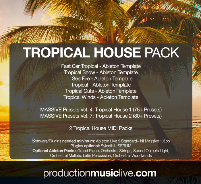 Tropical House Pack - 6 Templates & 2 Preset Packs + MIDIs (45% off) - Image 3